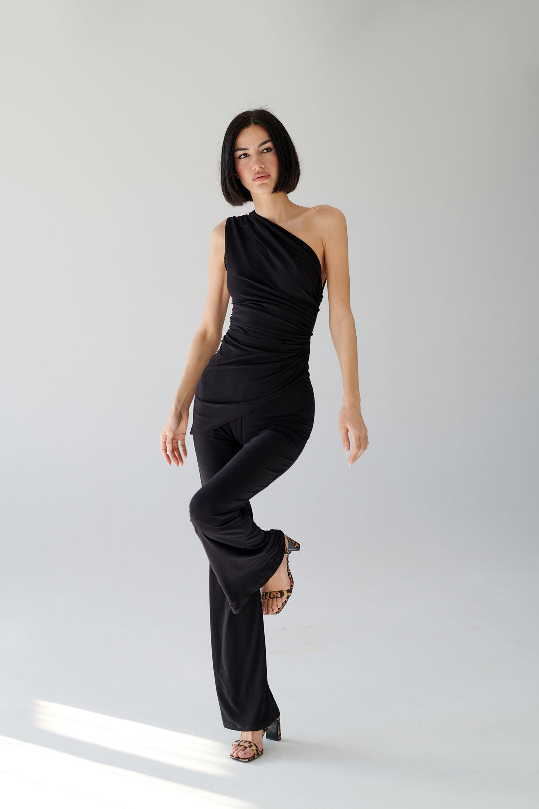 ELASTIC FLARED TROUSERS