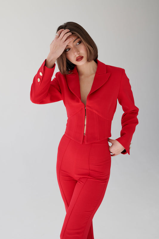 FLARED TROUSERS WITH CREASE