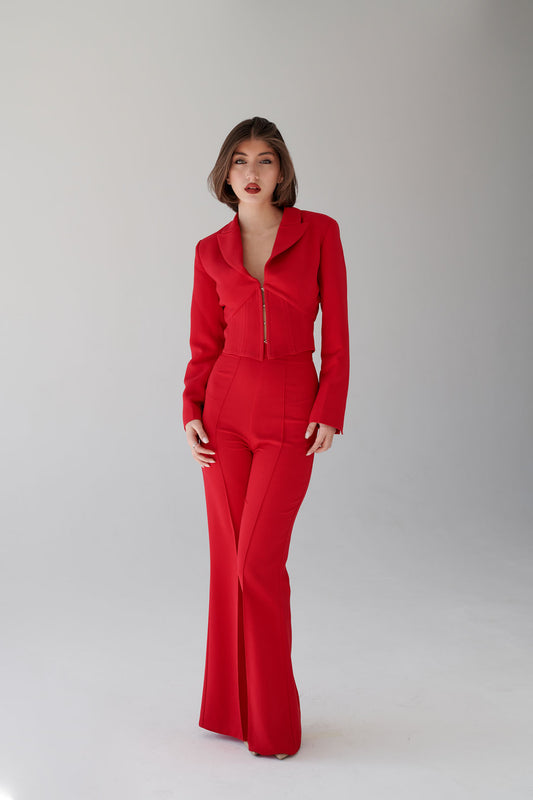 FLARED TROUSERS WITH CREASE