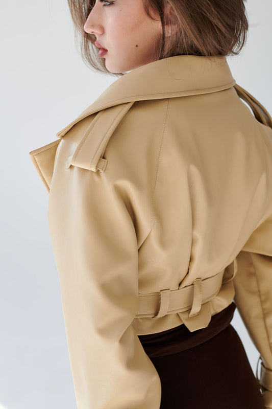 CROPPED ECO-LEATHER JACKET