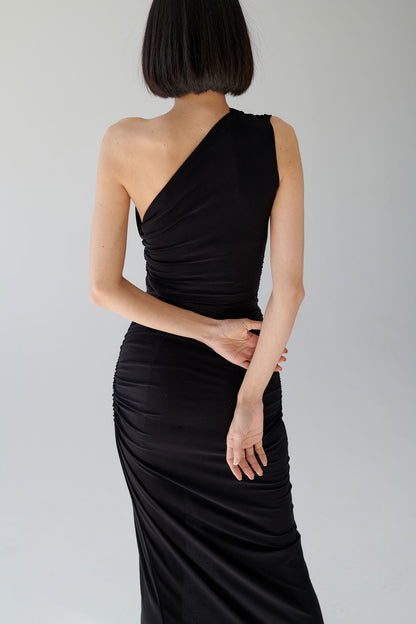 ASYMMETRICAL DRAPED TOP