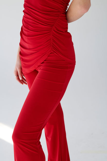 ASYMMETRICAL DRAPED TOP
