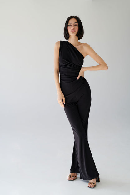 ELASTIC FLARED TROUSERS