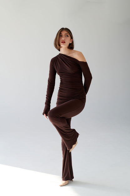 ELASTIC FLARED TROUSERS