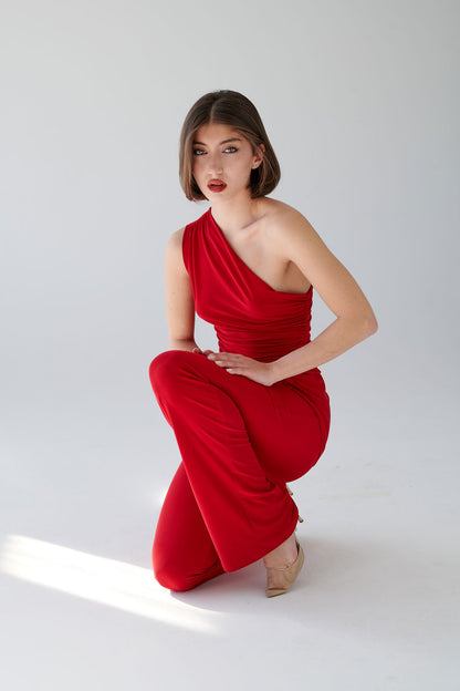 ELASTIC FLARED TROUSERS